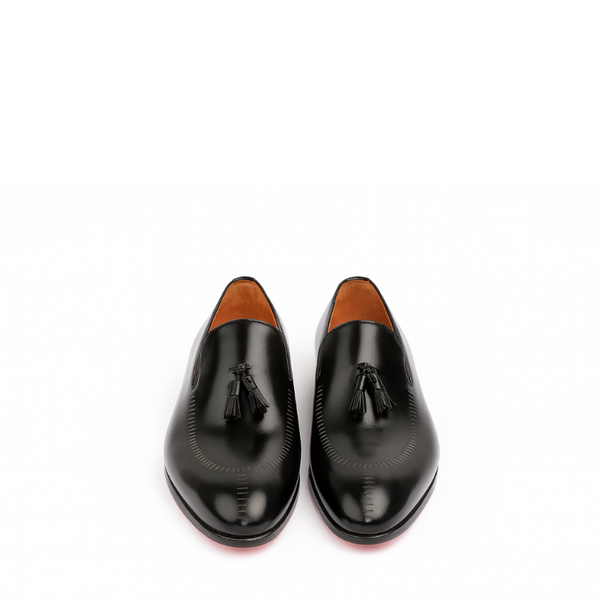 Luxury Leather Wingtip Tassel Loafer for Mens