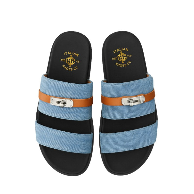 Canvas Multi Strap Comfort Slipper
