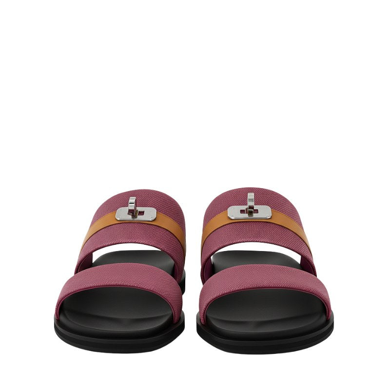 Canvas Multi Strap Comfort Slipper