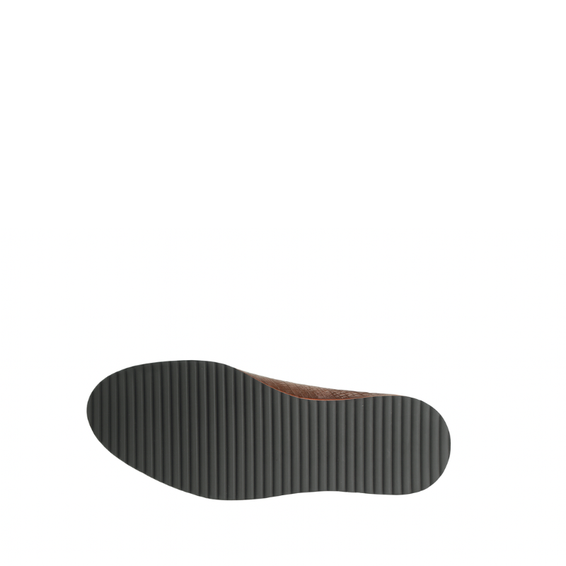 Italian Leather Dark Brown Sneaker with Stylish Hybrid Sole