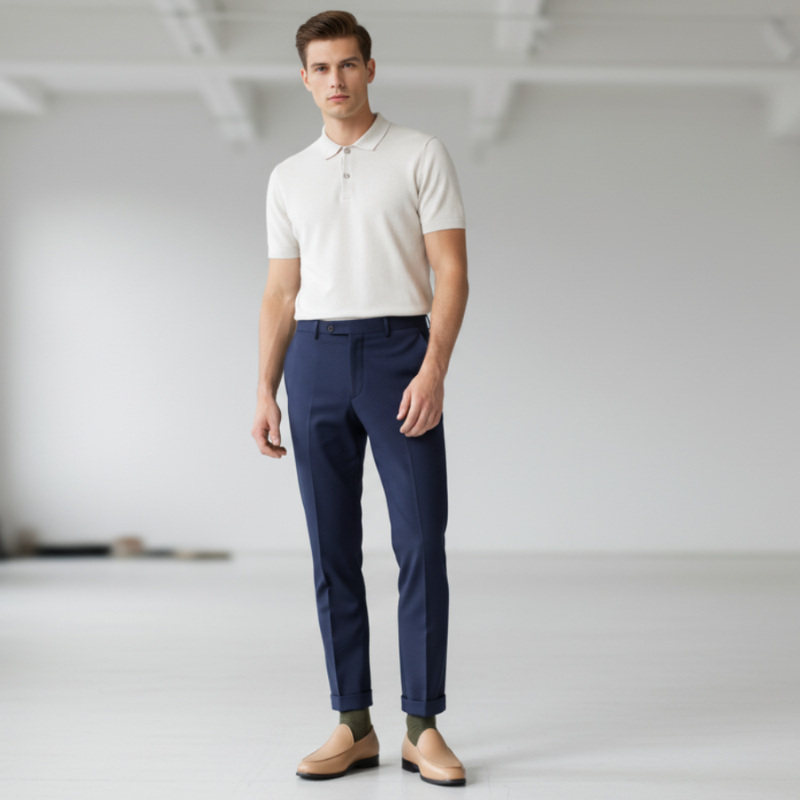 Luxury Leather Slip On Ivory Design Loafers