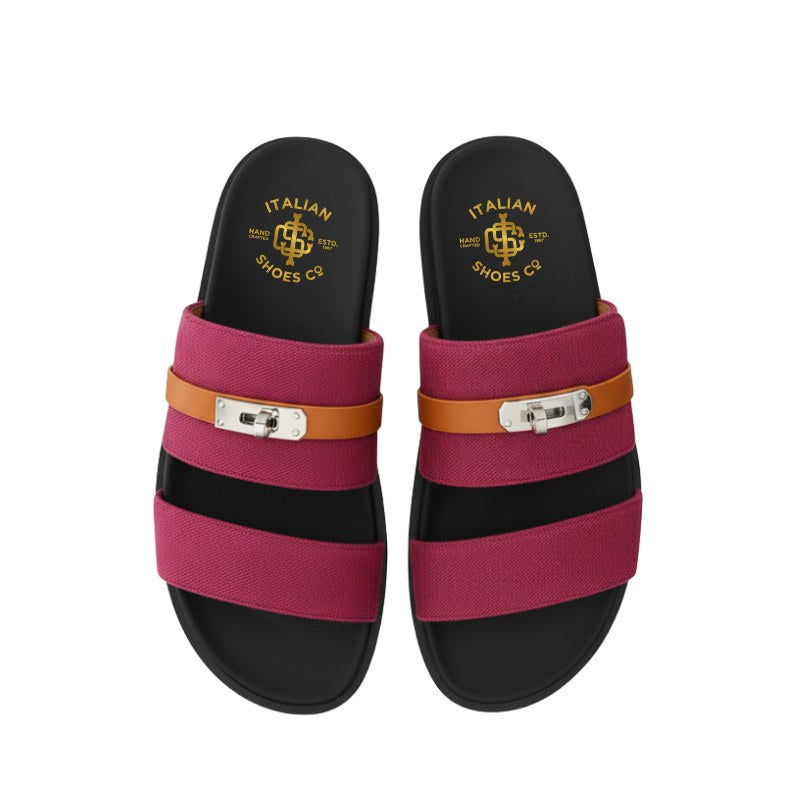Canvas Multi Strap Comfort Slipper