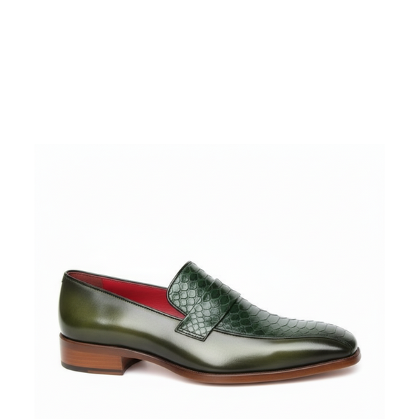 Men Textured Stylish Leather Saddle Loafers