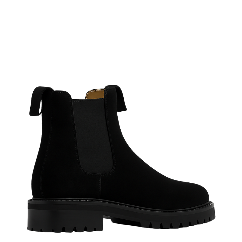 Round Toe Suede Chelsea Boots