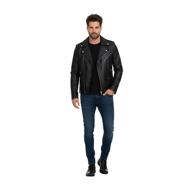 Midnight Rebel Luxe Biker Jacket