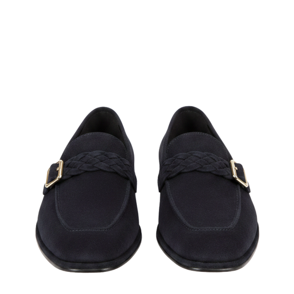 Luxury Suede Buckle Loafers