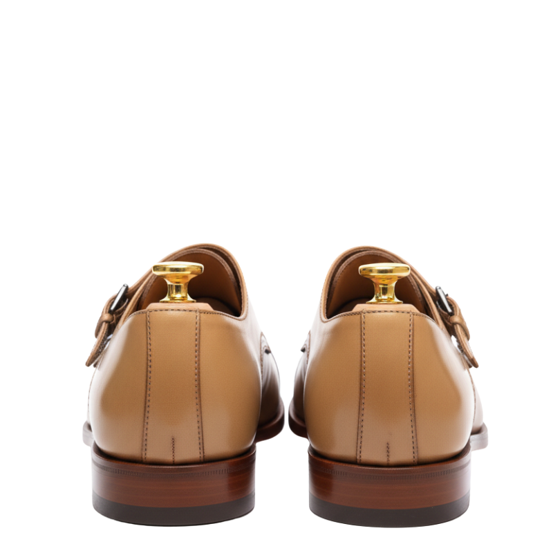 Classic Dual Tone Double Monk Strap Shoes