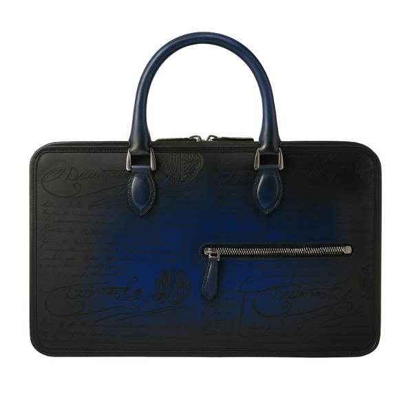 Luxury Handcrafted Printed Leather Briefcase