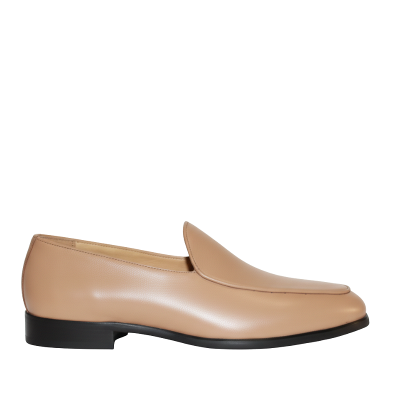 Luxury Leather Light Slip On Ivory Design Loafers