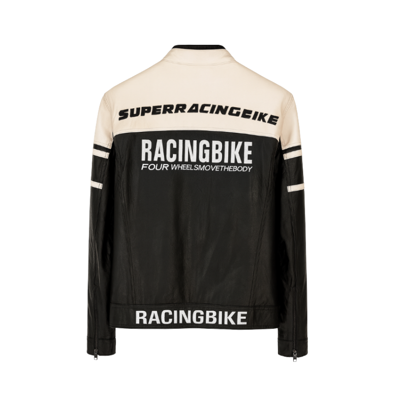 Men s Regular Fit Casual Biker Jacket