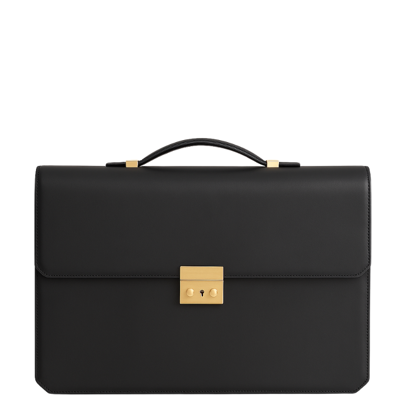 Men s Double Compartment Classy Tan Briefcase