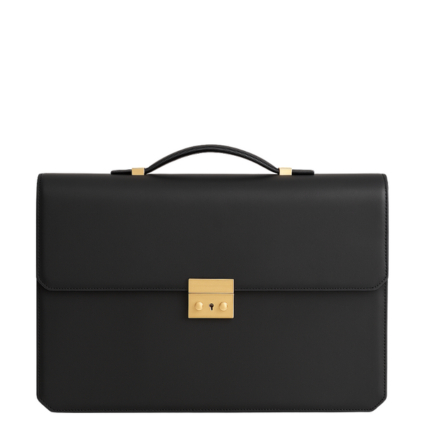 Men s Double Compartment Classy Tan Briefcase