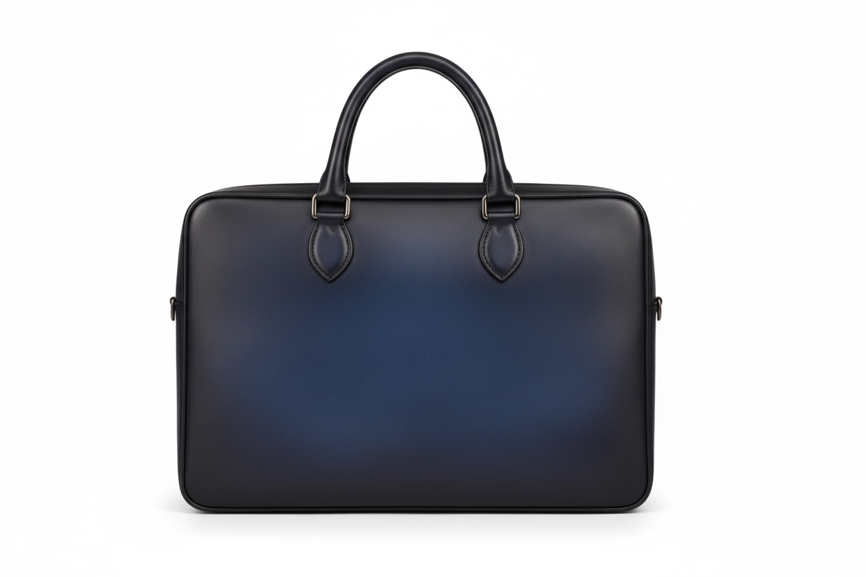 Men's Italian Multifunctional Leather Luxury Brown Briefcase Bag