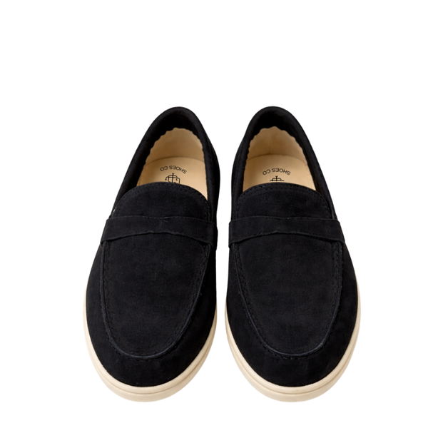 Classic Minimal Comfort Loafers - Black