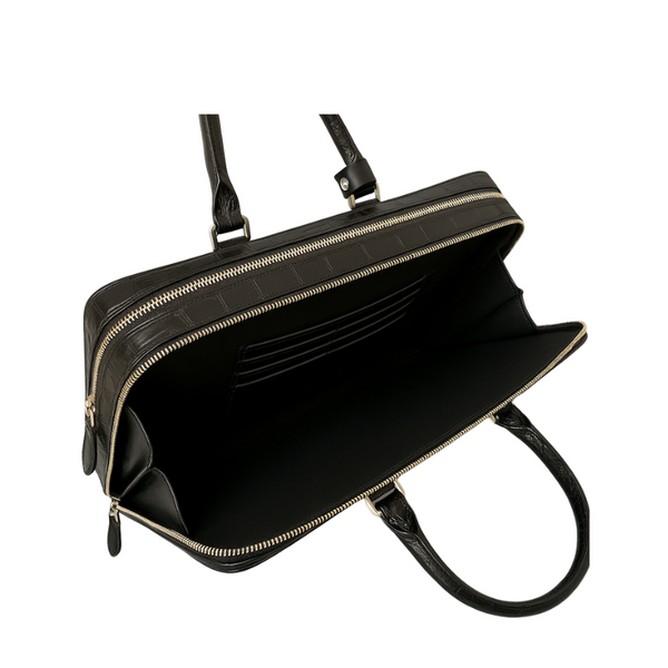 Croco Leather Mens Luxury Briefcase Casual Bag