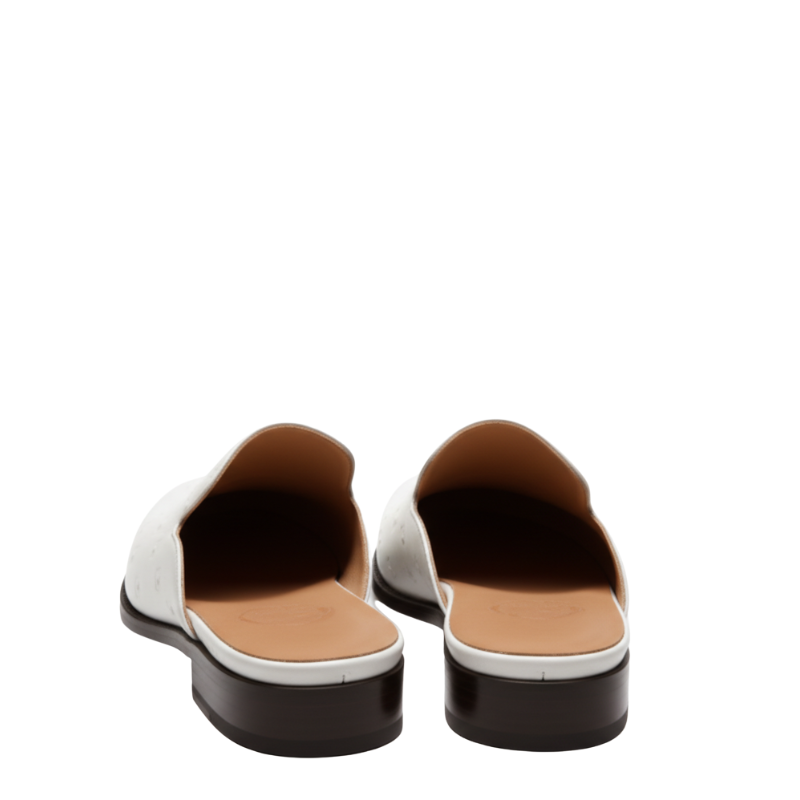 Imperial Frost Embossed Leather Mules