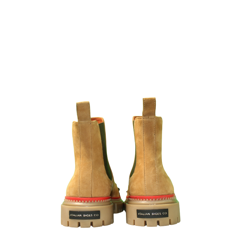 Italian Melon Spike Black Chelsea Boot For Men