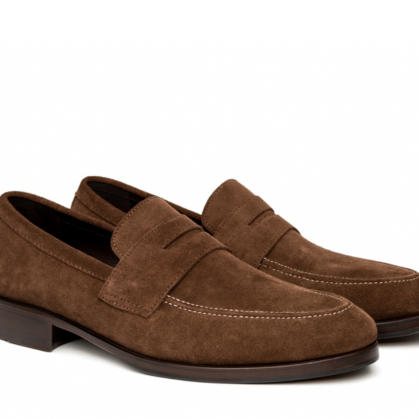 Men s Suede Slip On Penny Loafer
