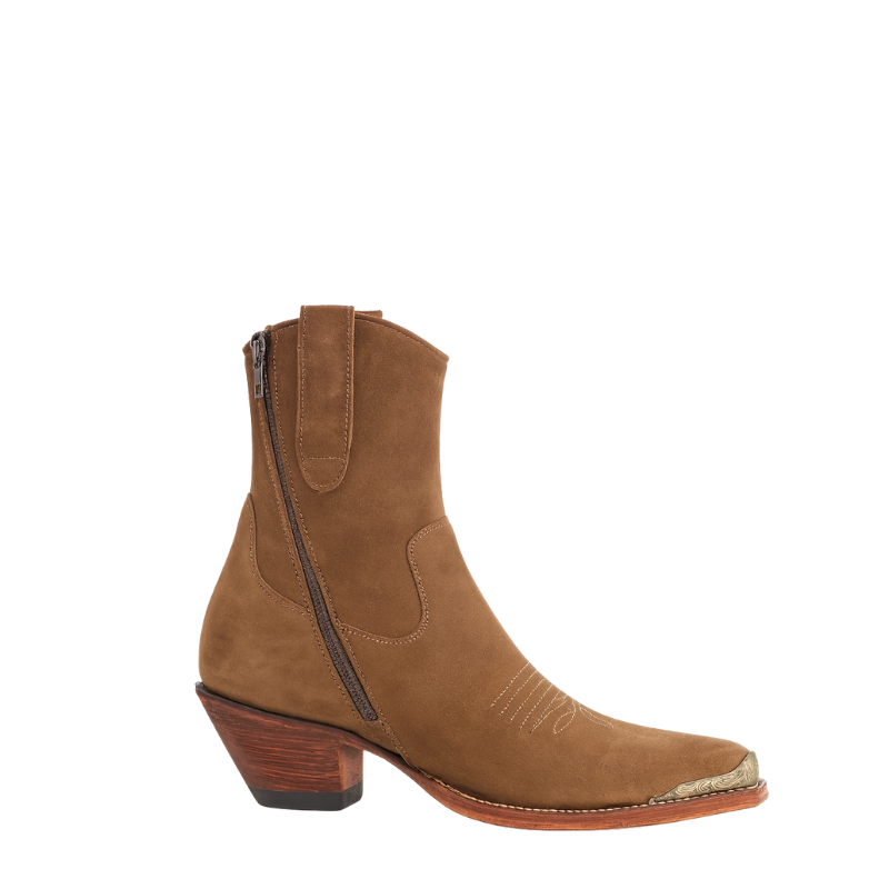 Mens Suede Leather With Side Zipper Boots