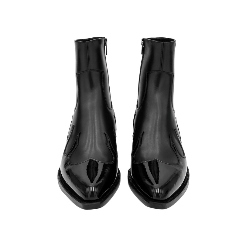 Mens Leather Flamecrest Pointed Ankle Boots