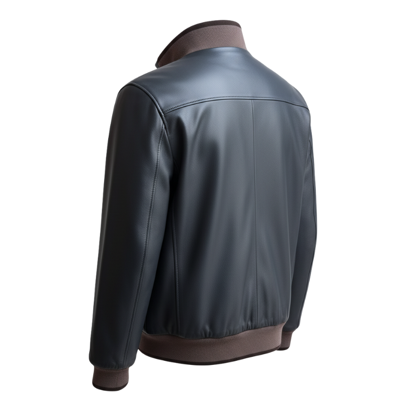 Midnight Heritage Leather Bomber Jacket