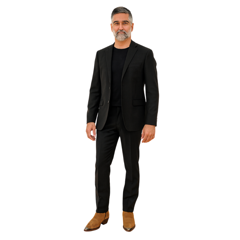 Mens Suede Leather With Side Zipper Boots