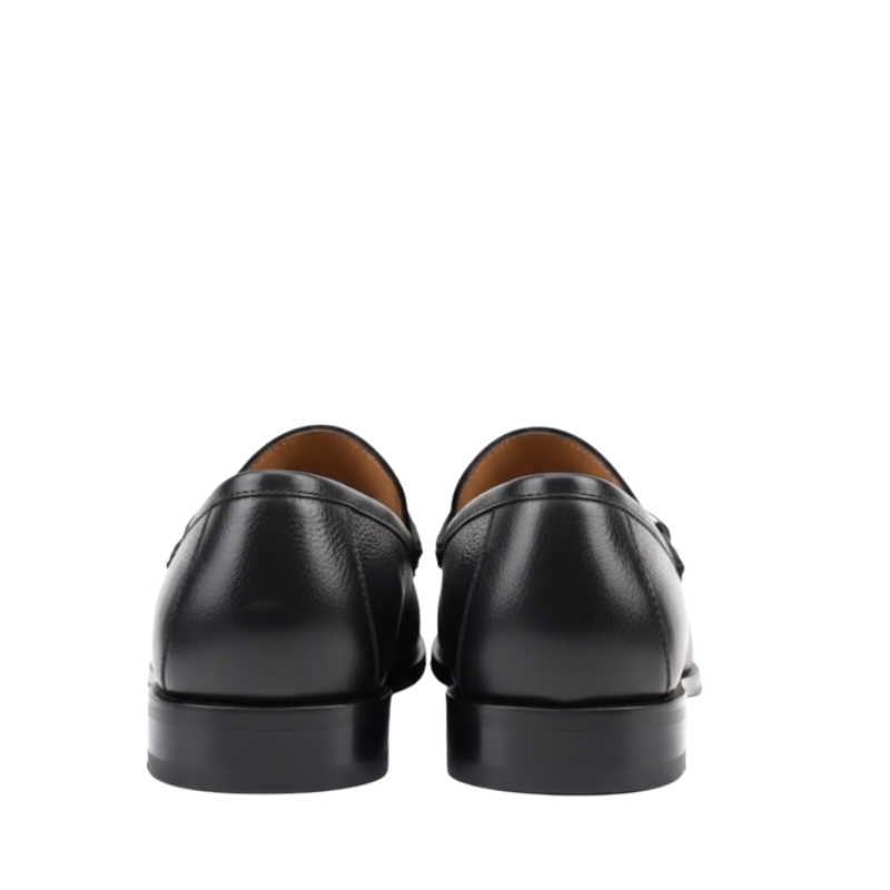 Pebbled Horsebit Leather Loafers