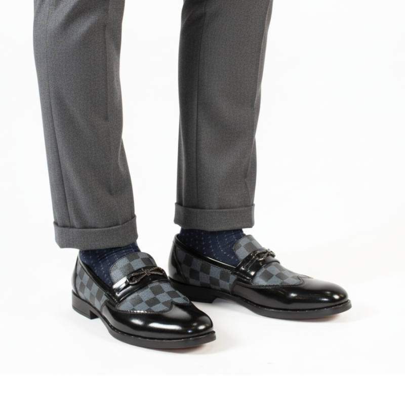 Luxury Dual textured Bit Loafers