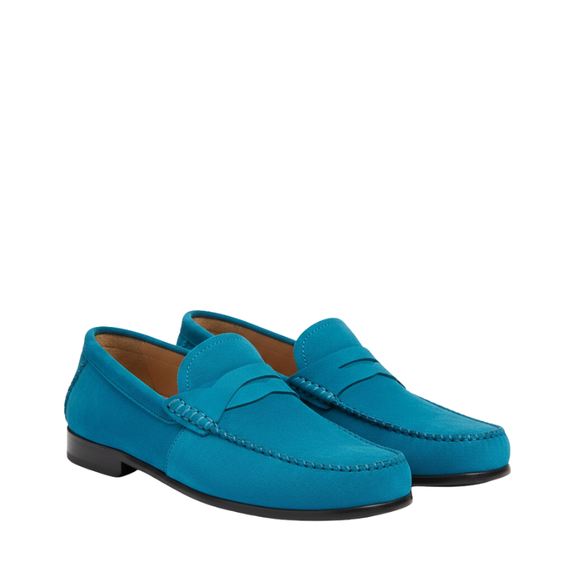 Luxury Seude Heritage Penny-strap Moc Loafers
