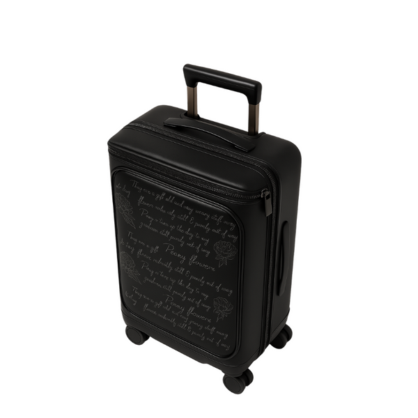 Italian Prestige Leather Printed Trolley Case Travelling Luggage Bag