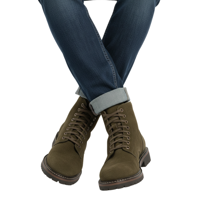 Urban Heritage Suede Combat Boots