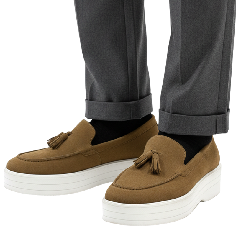 Classic Charm Tassel Accent Suede Loafers
