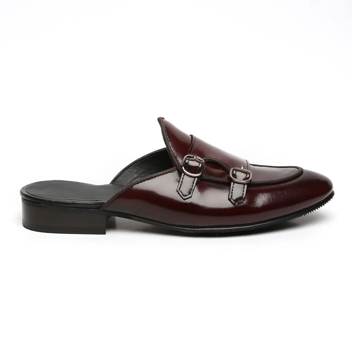 WINE MULES WITH DOUBLE MONK STRAP