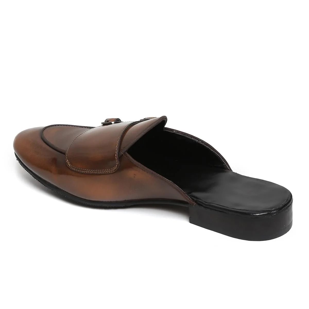 Dark Brown Double Monk Mules