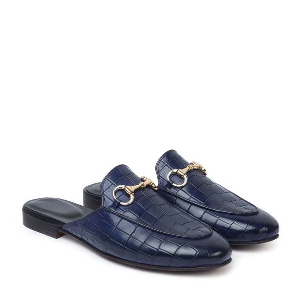 DEEP CUT LEATHER MULES