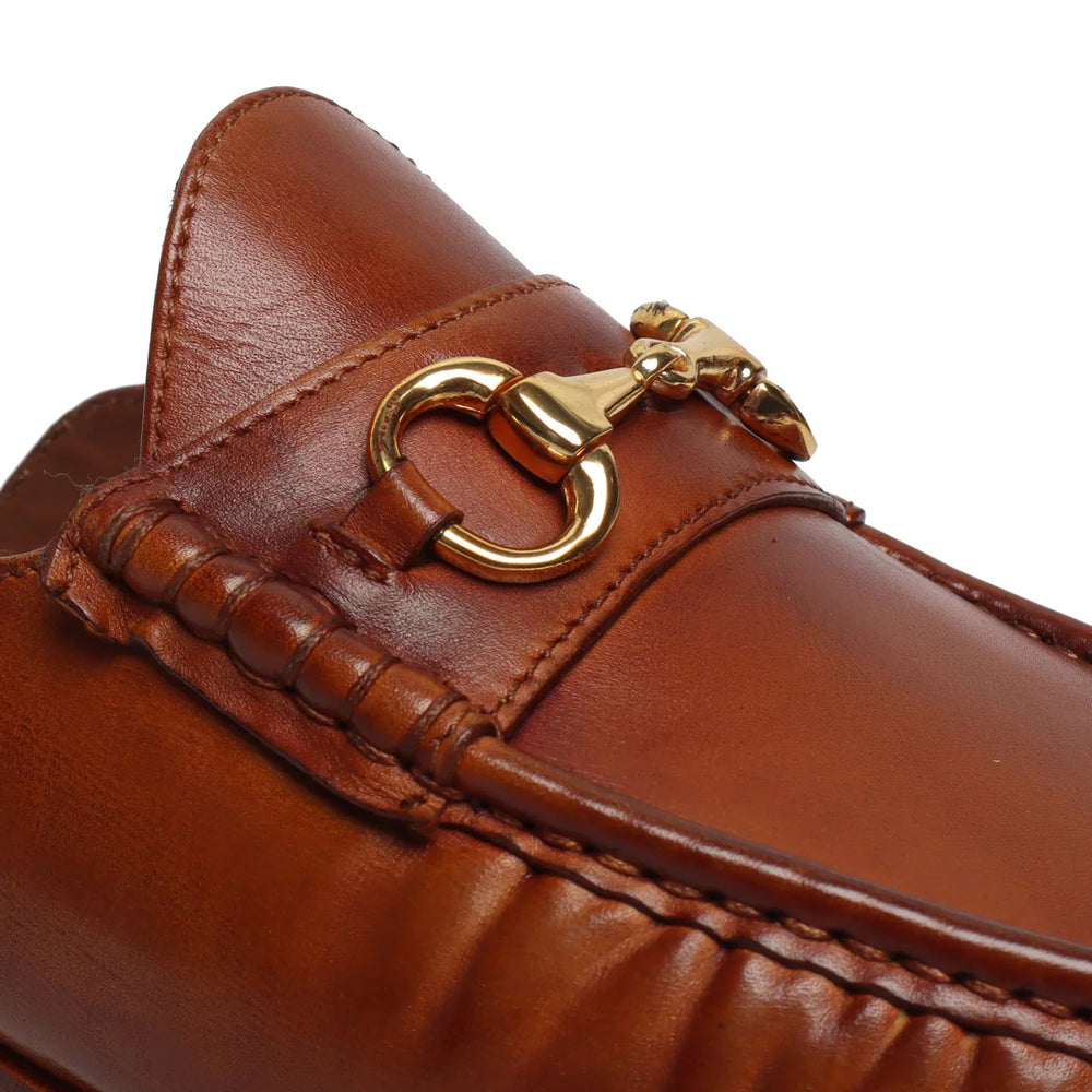 TAN LEATHER HORSEBIT MULES