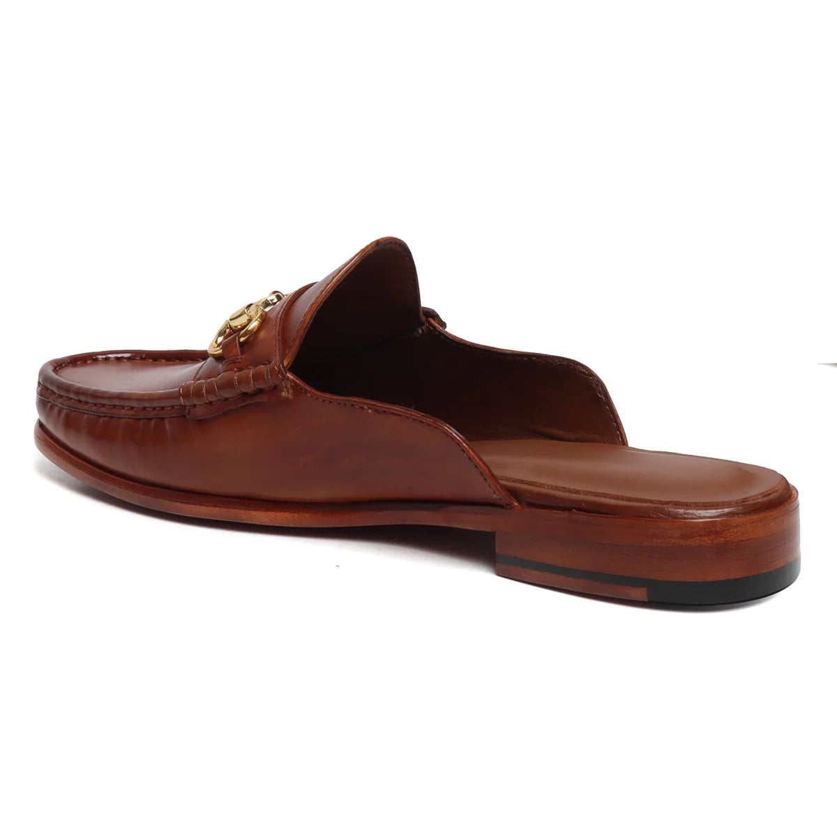 TAN LEATHER HORSEBIT MULES