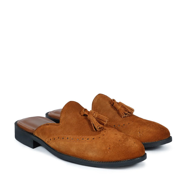 SUEDE LEATHER MULES