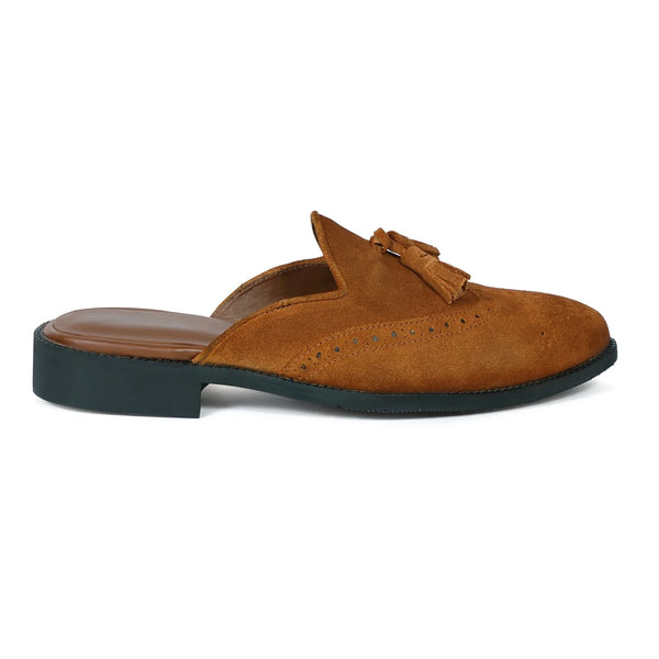 SUEDE LEATHER MULES