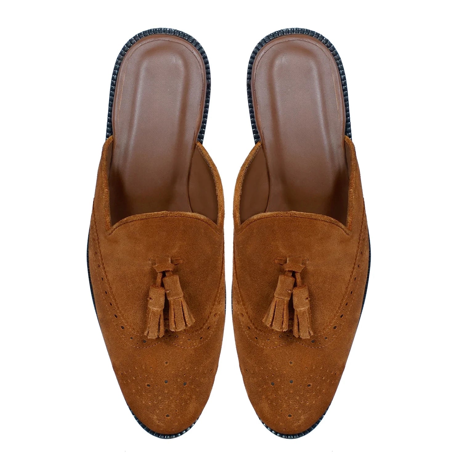 TAN SUEDE LEATHER MULES