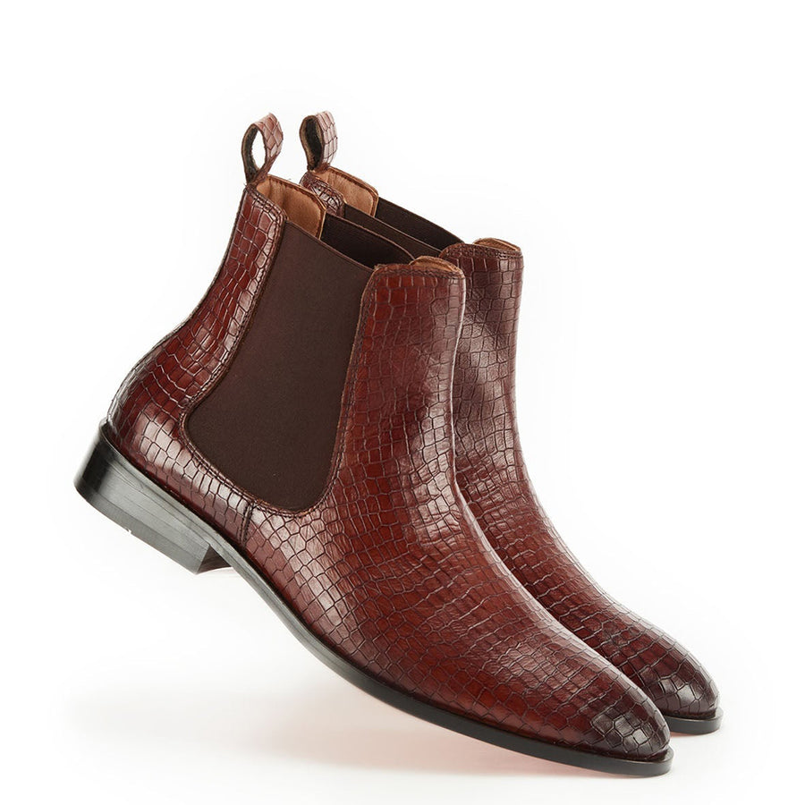Brown Croco Boots