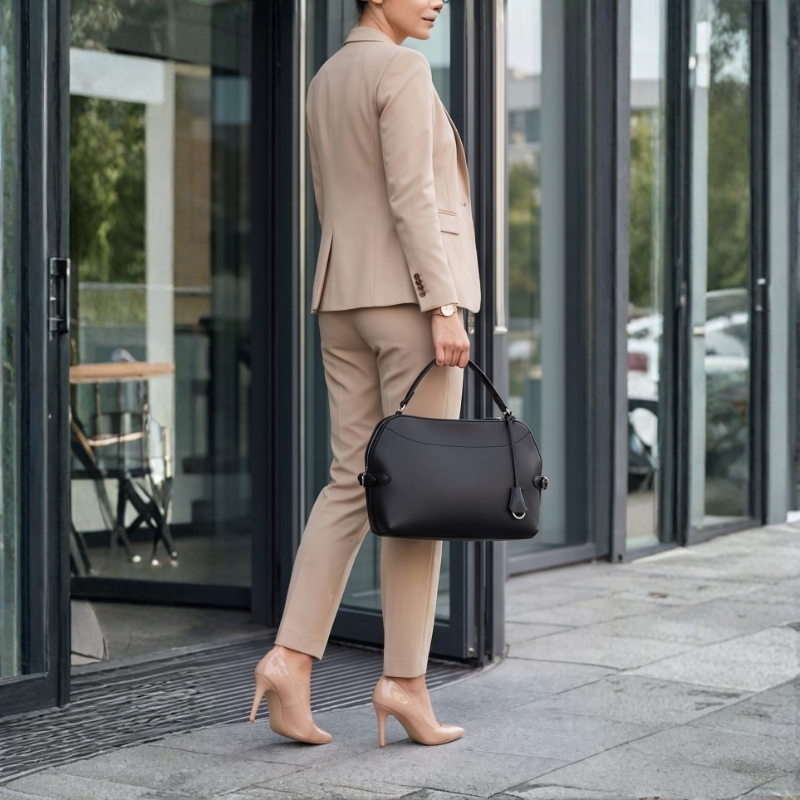 Valencia Curve Leather Luxury Handbag