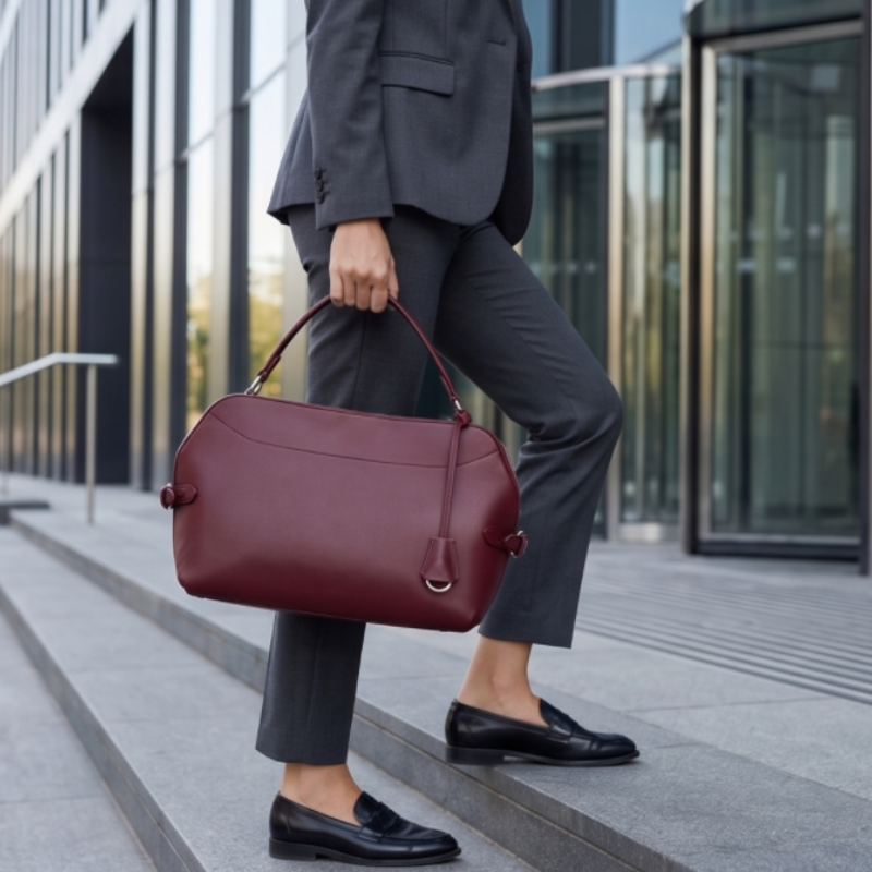 Valencia Curve Leather Luxury Handbag