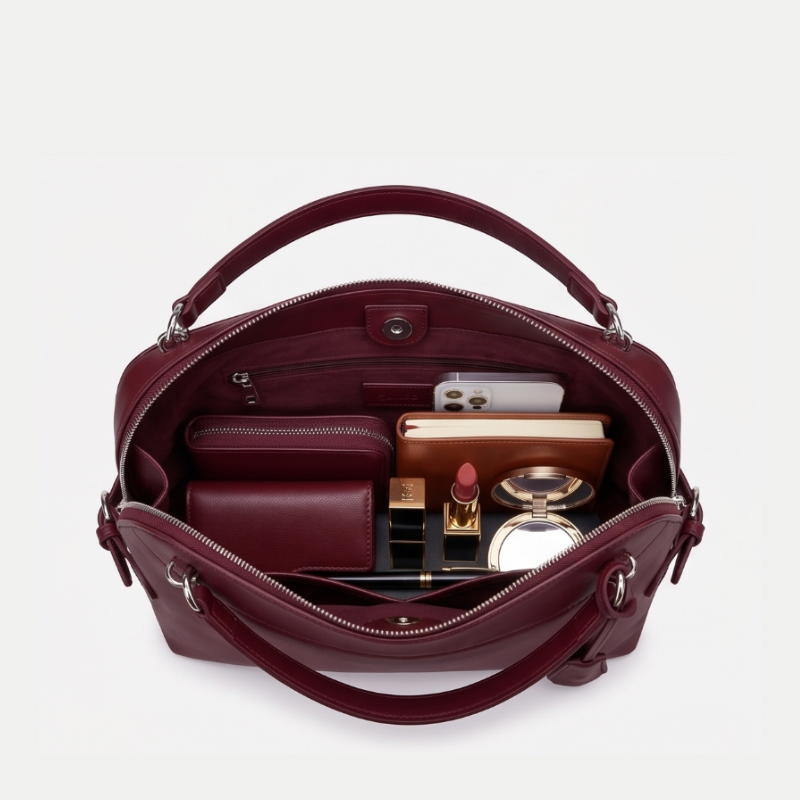 Valencia Curve Leather Luxury Handbag