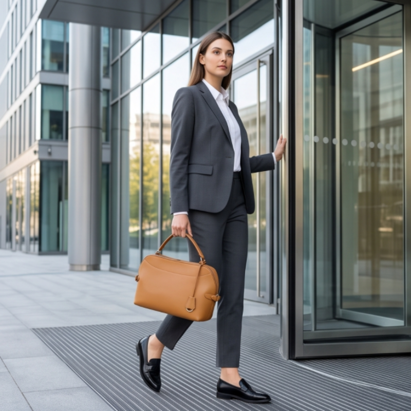 Valencia Curve Leather Luxury Handbag