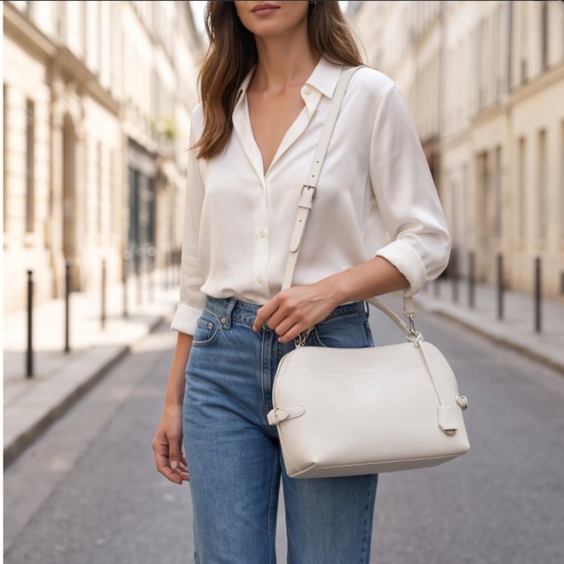 Valencia Curve Leather Luxury Handbag
