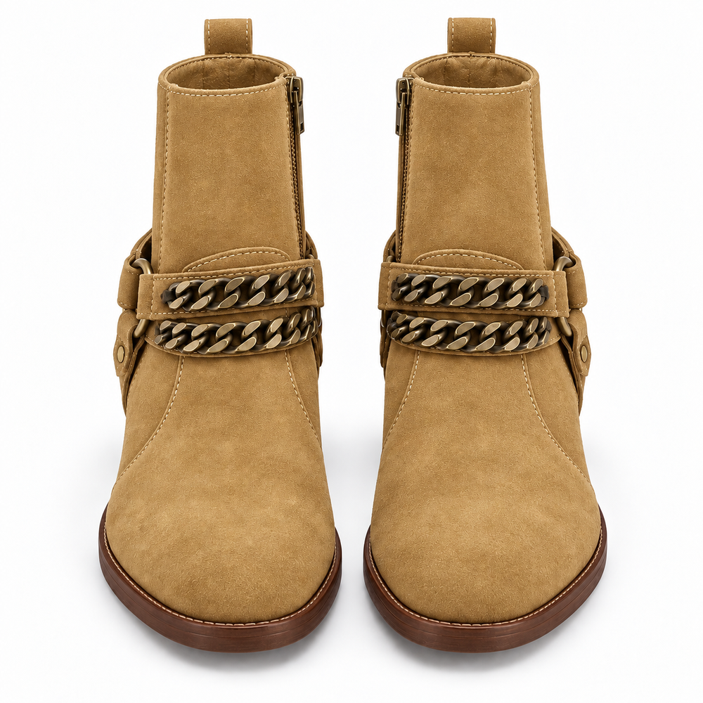 Valentino Chain-Accent Ankle Boots