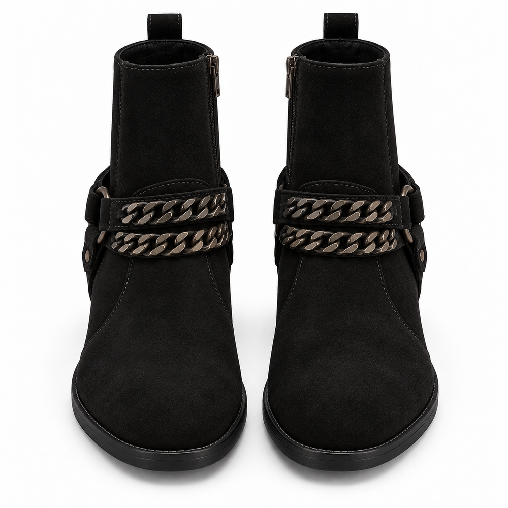 Valentino Chain-Accent Ankle Boots