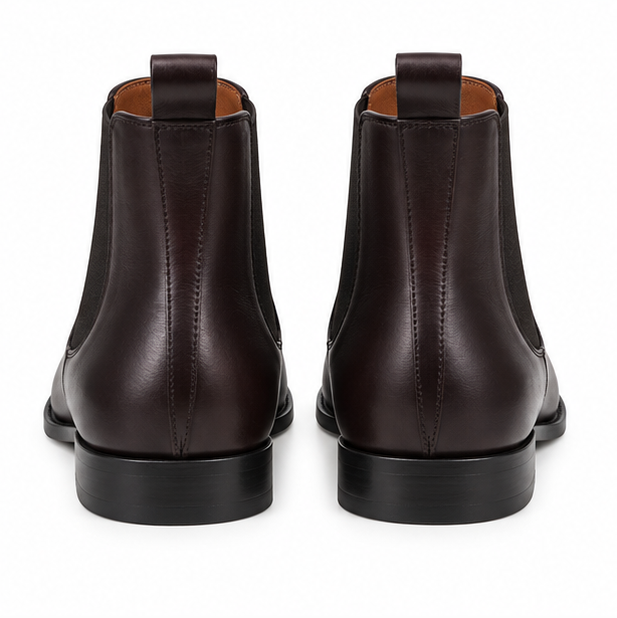Valenza Espresso Leather Chelsea Boots