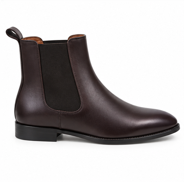 Valenza Espresso Leather Chelsea Boots